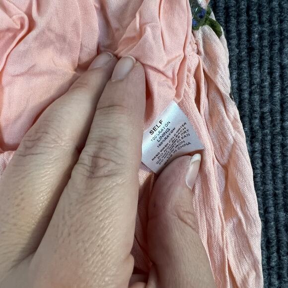 Style Rack Womens Orange Floral Midi Skirt Size Small Rayon Bohemian Cottage - Picture 8 of 8